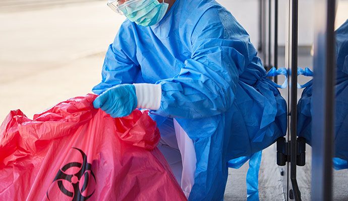 Professional biohazard cleanup service