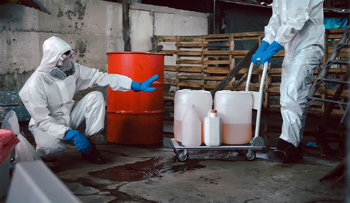 Chemical spill cleaning service