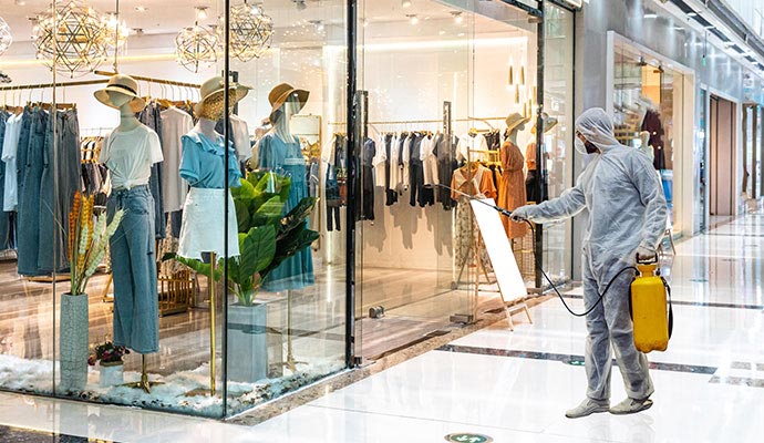Retail store disinfecting service