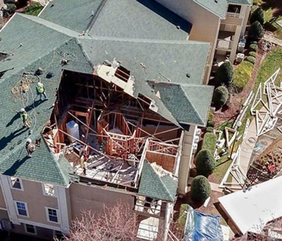 Disaster restoration service for residential house