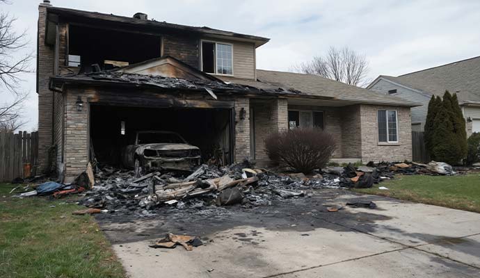 Garage Fire Damage Restoration in Charlotte