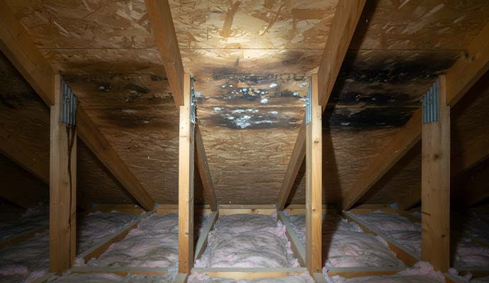 Mold growth in attic