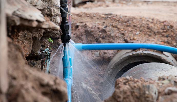 Main Water Line Break Restoration in Charlotte